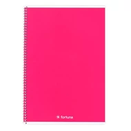 Spirálfüzet vonalas FORTUNA Monocolor A/5 70 lapos magenta