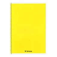 Spirálfüzet vonalas FORTUNA Monocolor A/5 70 lapos sárga
