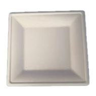 Szögletes eldobható papírtányér  KOMP cukornád lebomló 20x20 cm natúr 50 darabos Szögletes eldobható papírtányér  KOMP cukornád lebomló 20x20 cm natúr 50 darabos