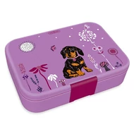 Uzsonnás doboz ARS UNA Cute Animals-Puppy osztott műanyag 216x153x52 mm