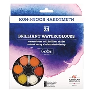 Vízfesték KOH-I-NOOR brilliant aquarell kerek 24 darabos