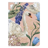 Zsebnaptár PLANALL B/6 heti álló fehér lapos aranyozott Swan 2026.