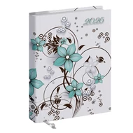 Zsebnaptár REALSYSTEM 2 Day B/6 kétnapos álló fehér lapos Virágminta 2026.