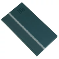 Zsebnaptár REALSYSTEM Kensington fekvő fehér lapos zöld 2026.