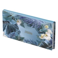 Zsebnaptár TOPTIMER Joy J030 heti fekvő fehér lapos Orchidea Metalizált ezüst 2026.