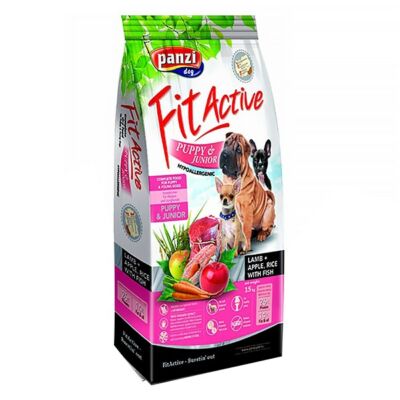 Állateledel száraz PANZI FitActive száraz kölyök kutyáknak báránnyal, almával és rizzsel 15 kg