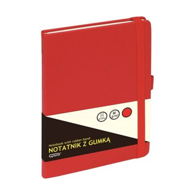 Jegyzetfüzet GRAND A/5 80 lapos puha piros kockás