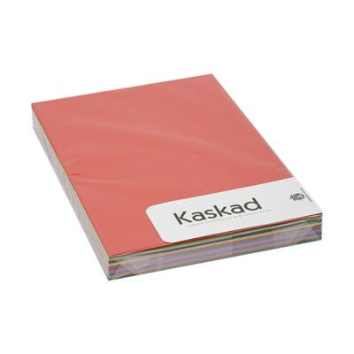 Dekorációs karton KASKAD A/4 225 gr élénk vegyes színek 10x10 ív/csomag