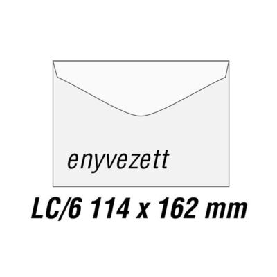 Boríték GPV LC/6 enyvezett bélésnyomott 114x162mm 1000 db/doboz