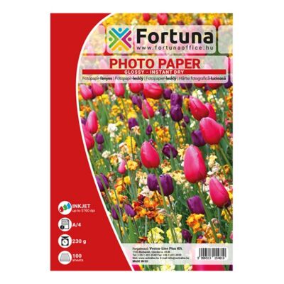 Fotópapír FORTUNA A/4 inkjet fényes 230 gr 100 ív/csomag