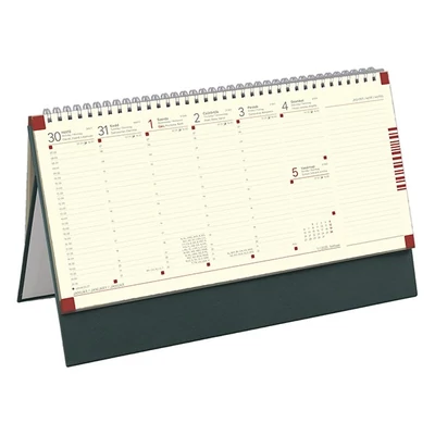 Asztali naptár kép nélküli TOPTIMER C051 álló sárga lapos zöld 2026.