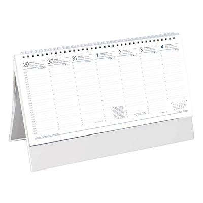 Asztali naptár kép nélküli TOPTIMER T051 álló fehér lapos papír táblás 2026.