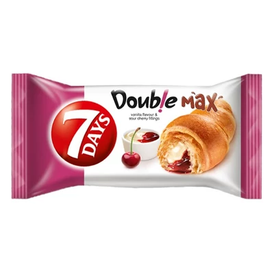 Croissant 7DAYS Double meggyes és vaníliás töltelékkel 80 g Croissant 7DAYS Double meggyes és vaníliás töltelékkel 80 g
