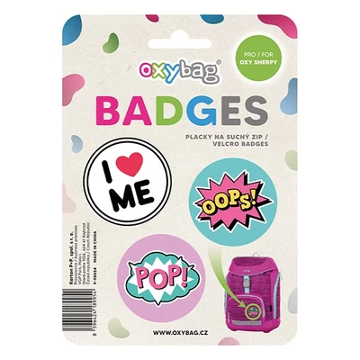 Cserélhető matrica OXY táskára 3 darabos Crazy