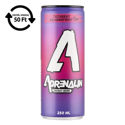 Energiaital ADRENALIN Szedermálna-sárkánygyümölcs 0,25L DRS