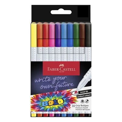 Filctoll FABER-CASTELL Grip széles hegyű 10 darabos