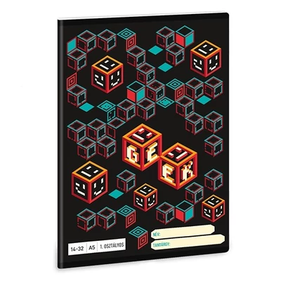 Füzet vonalas ARS UNA A/5 32 lapos 14-32 1. osztályos Geek