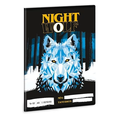 Füzet vonalas ARS UNA A/5 32 lapos 16-32 2. osztályos NightWolf