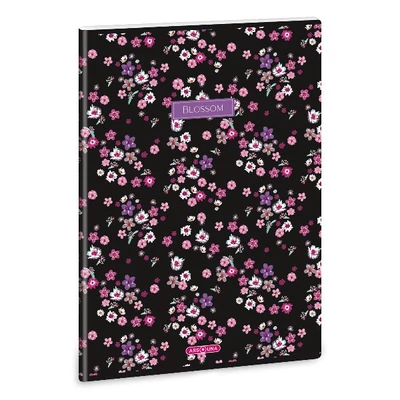 Füzet sima ARS UNA A/4 40 lapos Extra kapcsos Pearl Blossom Black