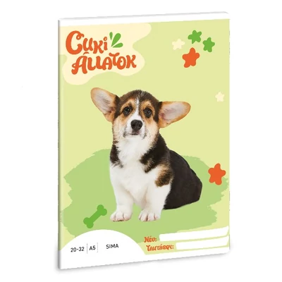 Füzet sima ARS UNA A/5 32 lapos 20-32 Cuki-Welsh corgi