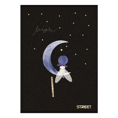 Füzet sima STREET A/5 54 lapos Black&Gold