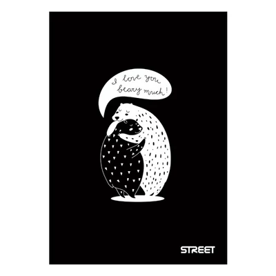 Füzet vonalas STREET A/5 54 lapos Black&white