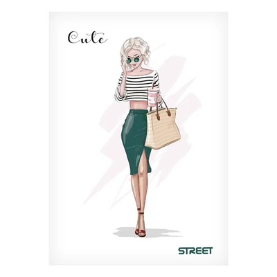 Füzet vonalas STREET A/5 54 lapos Cute