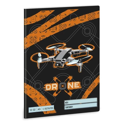 Füzet vonalas ARS UNA A/5 32 lapos 12-32 3.osztályos Drone X