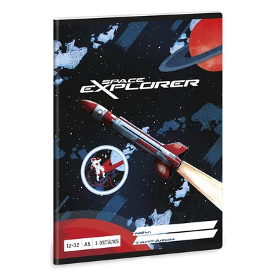 Füzet vonalas ARS UNA A/5 32 lapos 12-32 3.osztályos Space Explorer