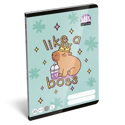 Füzet vonalas LIZZYSULI A/5 32 lapos 14-32 1.osztályos  Lollipop Capybara