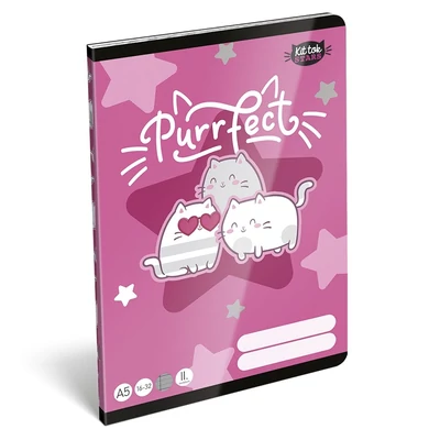 Füzet vonalas LIZZYSULI A/5 32 lapos 16-32 2.osztályos Kittok Stars Purrfect