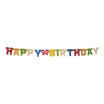 Girland JUNIOR színes papír happy birthday feleiratos 1,5 m