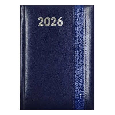 Határidőnapló ALISCA Rebel varrott B/6 napi fehér lapos kék 2026.