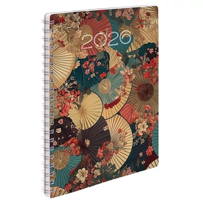 Határidőnapló REALSYSTEM SP1 spirál A/5 heti fehér lapos Ernyők 2026.