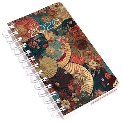 Határidőnapló REALSYSTEM SP5 spirál A/6 napi fehér lapos Ernyők 2026.