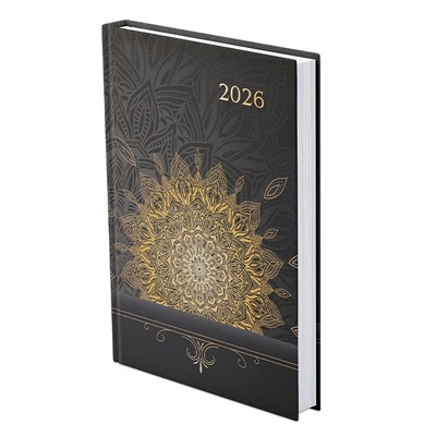 Határidőnapló TOPTIMER Joy J021 A/5 napi fehér lapos Mandala metál 2026.