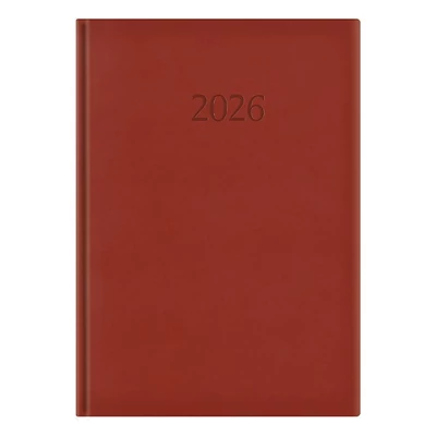 Határidőnapló TOPTIMER Wide W024 A/4 napi fehér lapos bordó 2026.