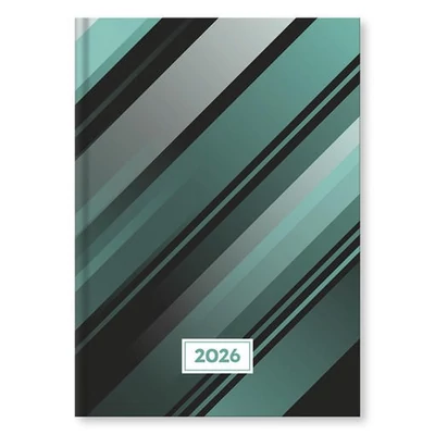 Határidőnapló VECTRALINE Csíkos A/5 napi fehér lapos 2026.