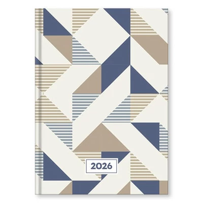 Határidőnapló VECTRALINE Geometria A/5 napi fehér lapos 2026.