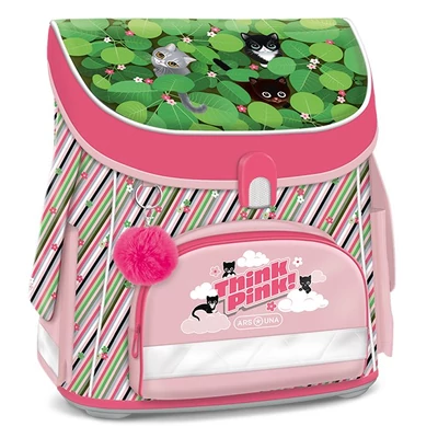 Iskolatáska ARS UNA kompakt easy ergonómikus mágneszáras Think Pink