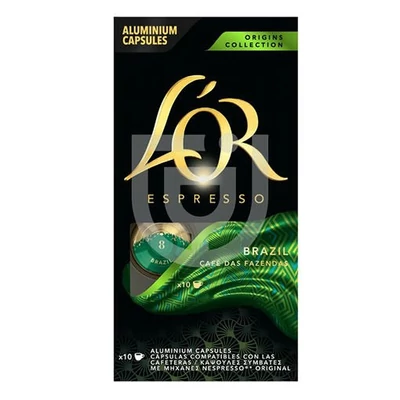 Kávékapszula L`OR Brasil Nespresso kompatibilis 10 kapszula/doboz