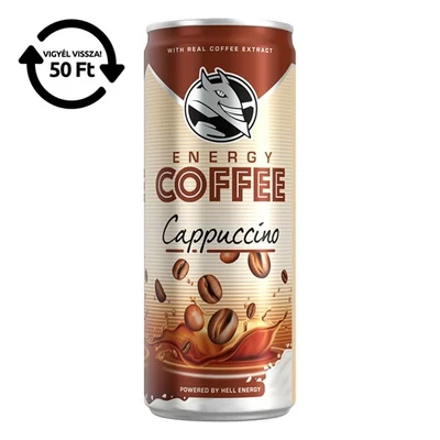 Kávés tej HELL Energy Coffee Cappuccino 250ml DRS