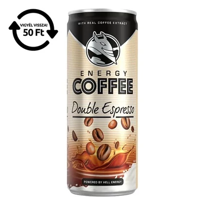Kávés tej HELL Energy Coffee Double Espresso 250ml DRS