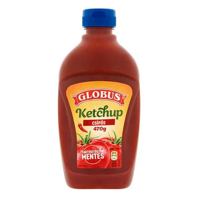 Ketchup GLOBUS Csípős flakonos 470 g Ketchup GLOBUS Csípős flakonos 470 g