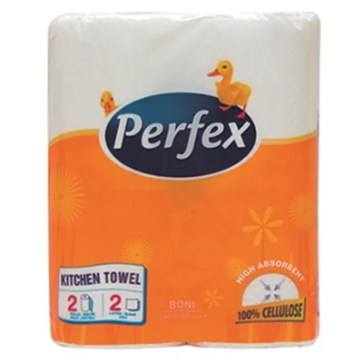 Kéztörlő tekercses háztartási PERFEX Boni 2 tekercses  2 rétegű
