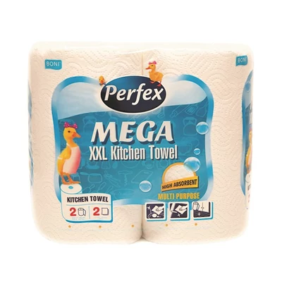 Kéztörlő tekercses háztartási PERFEX Boni Mega 2 tekercses 2 rétegű