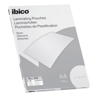 Lamináló fólia IBICO A/4 216x303mm 75-80 mikron fényes 100/dob