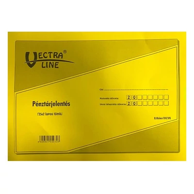Nyomtatvány pénztárjelentés VECTRALINE A/4 25x2 lapos fekvő Nyomtatvány pénztárjelentés VECTRALINE A/4 25x2 lapos fekvő