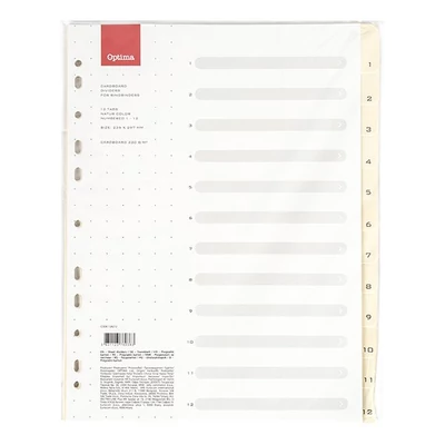 Regiszter OPTIMA A/4 karton 1-12