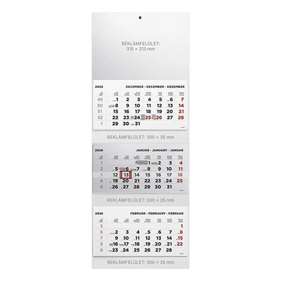 Speditőr naptár TOPTIMER T070 3 tömbös 3 havi üres fejrész 2026.